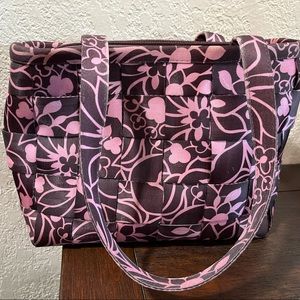 HARVEYS Seatbelt Classic Brown & Pink Leaf and Florals Shoulder Bag